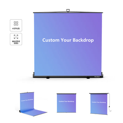 Custom Printed Logo Backdrop - 5′ x 6.9′ Collapsible Screen