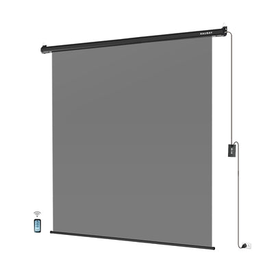 6.7′ x 7.2′ Motorized Pull Down Grey Screen