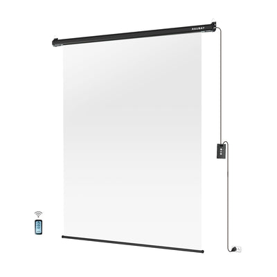 5′ x 7.2′ Motorized Pull Down White Screen