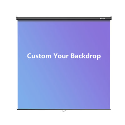 Customize Your Backdrop - 6.7′ x 7.2′ Pull Down Screen