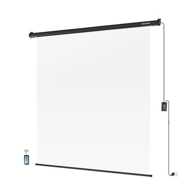 6.7′ x 7.2′ Motorized Pull Down White Screen