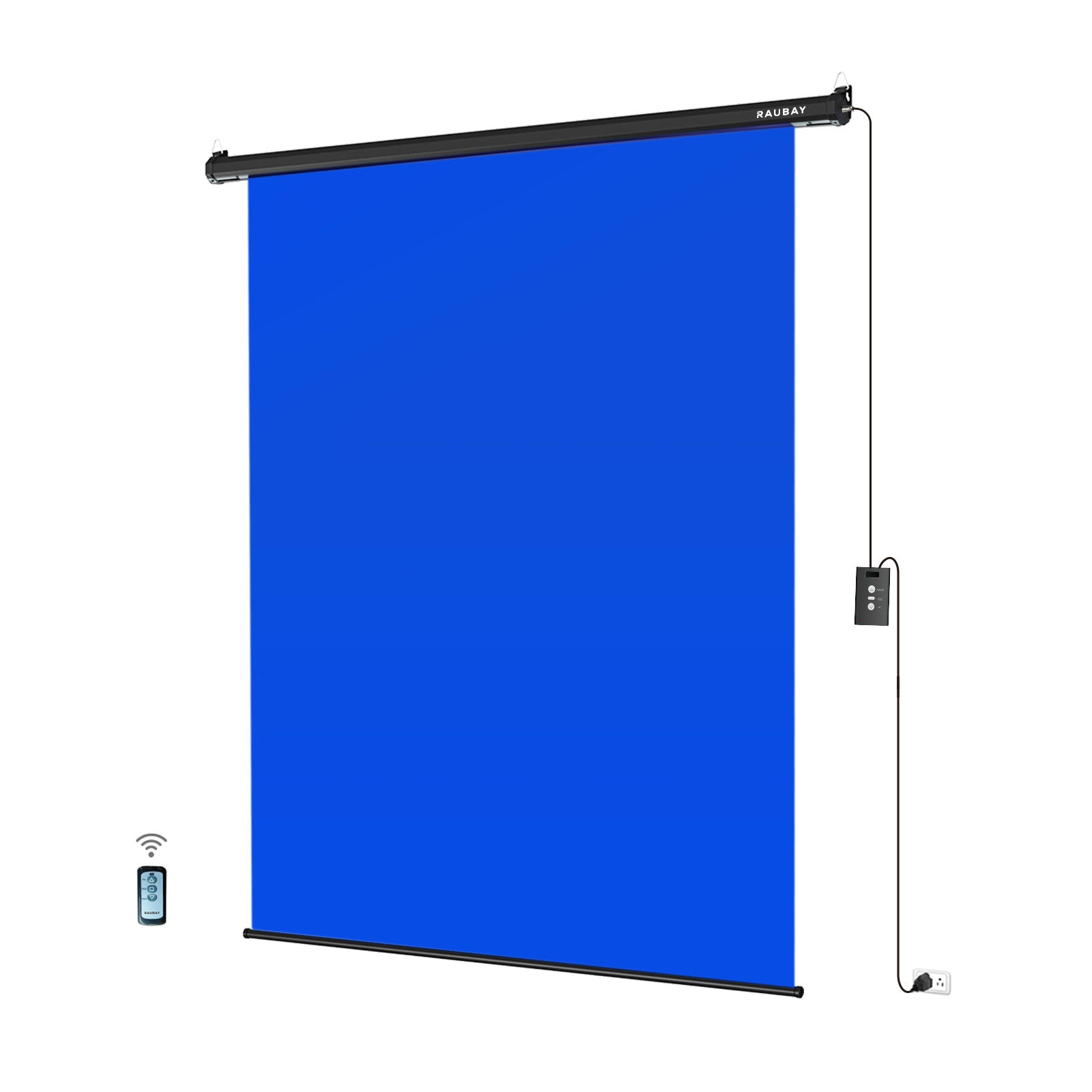 5′ x 7.2′ Motorized Pull Down Blue Screen