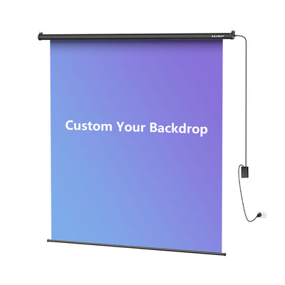Customize Your Backdrop - 6.7′ x 7.2′ Motorized Pull Down Screen