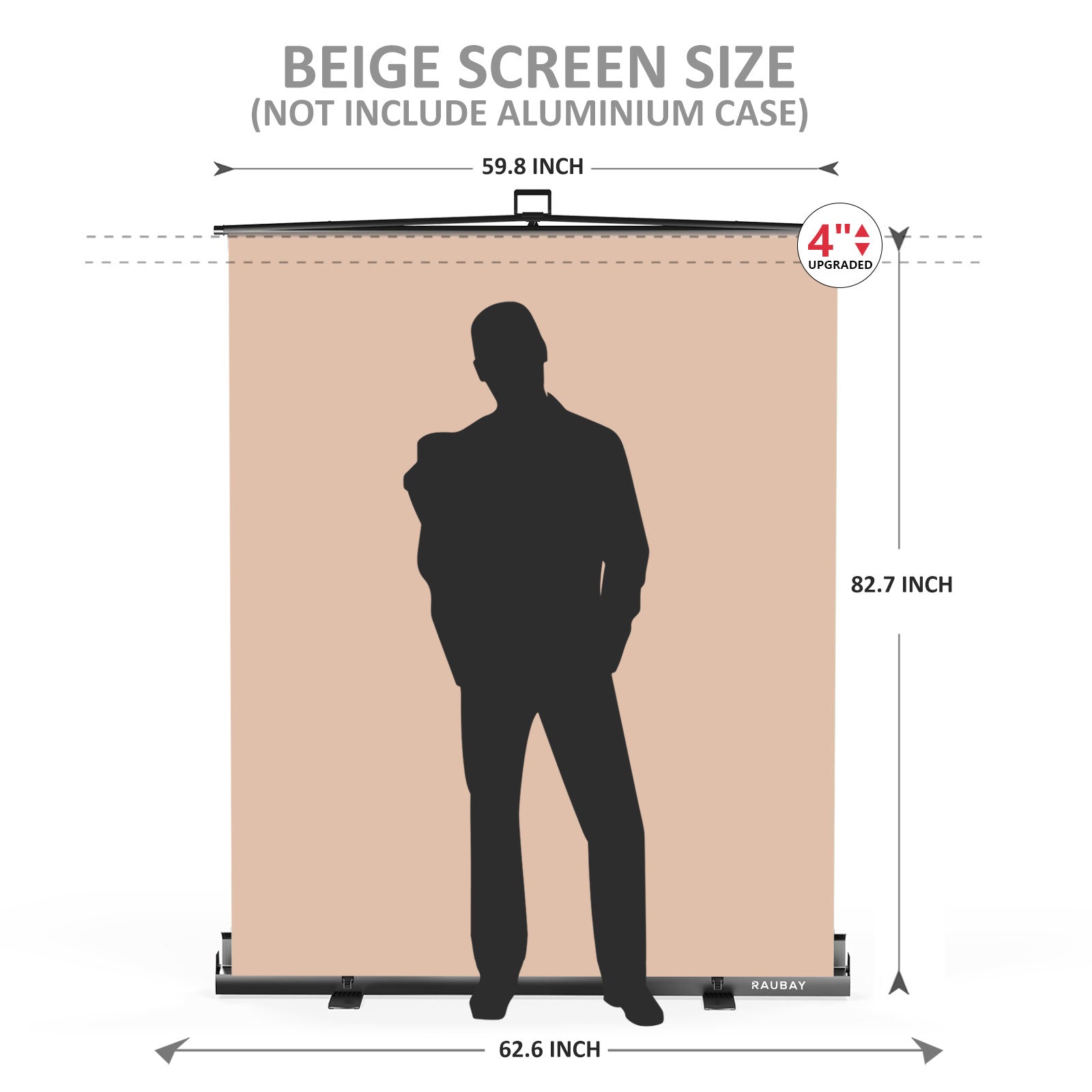 5′ x 6.9′ Collapsible Beige Screen