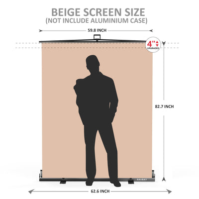 5′ x 6.9′ Collapsible Beige Screen
