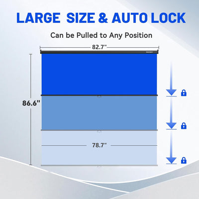 6.7′ x 7.2′ Pull Down Blue Screen