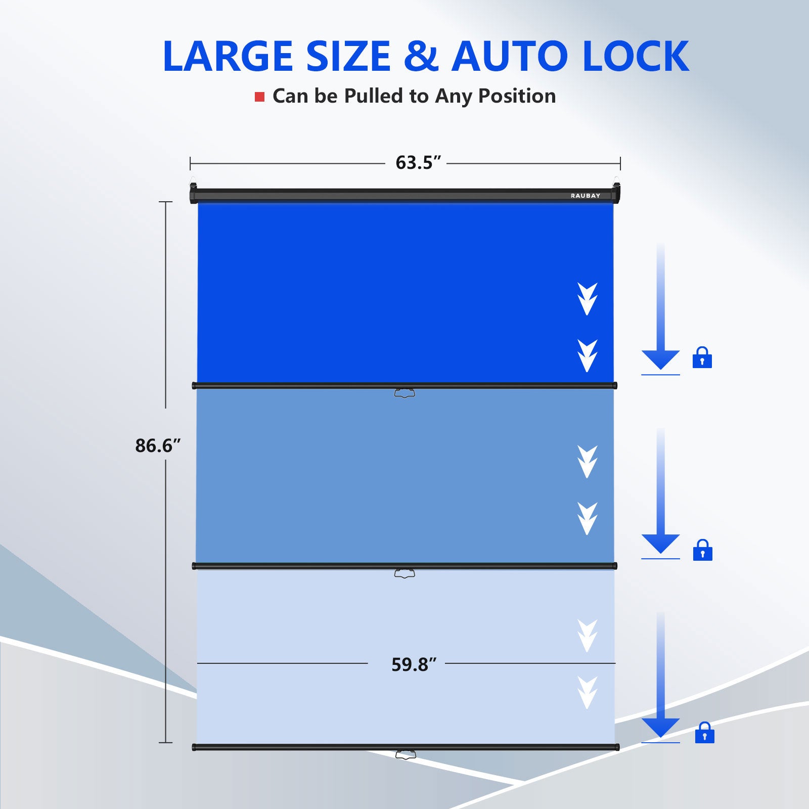 5′ x 7.2′ Pull Down Blue Screen