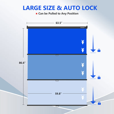 5′ x 7.2′ Pull Down Blue Screen
