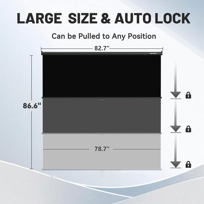 6.7′ x 7.2′ Pull Down Black Screen