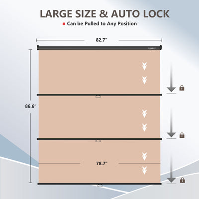 6.7′ x 7.2′ Pull Down Beige Screen