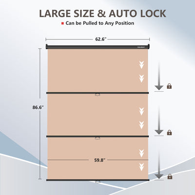 5′ x 7.2′ Pull Down Beige Screen
