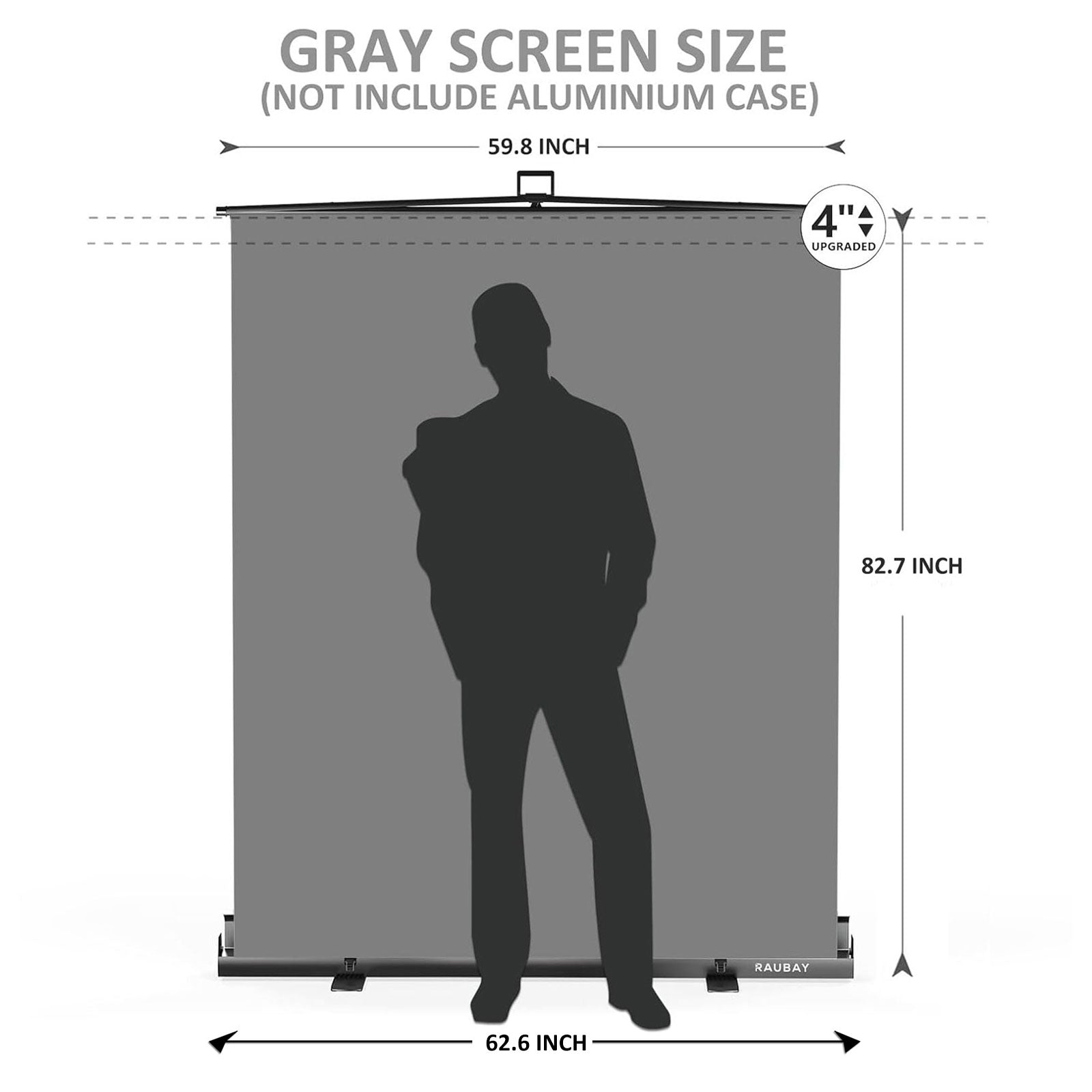 5′ x 6.9′ Collapsible Grey Screen