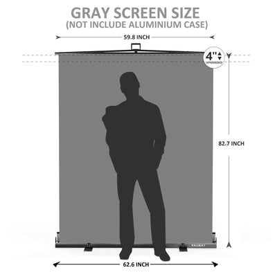 5′ x 6.9′ Collapsible Grey Screen