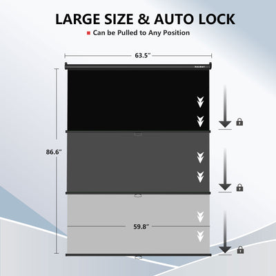 5′ x 7.2′ Pull Down Black Screen