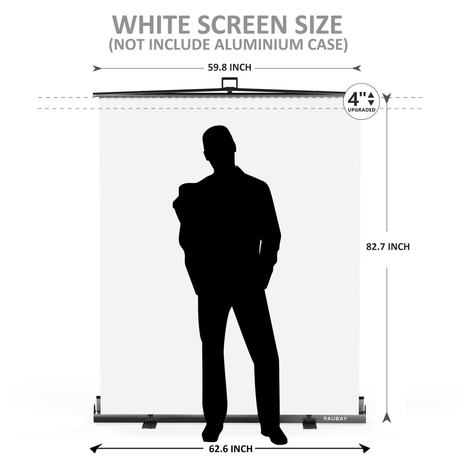 5′ x 6.9′ Collapsible White Screen