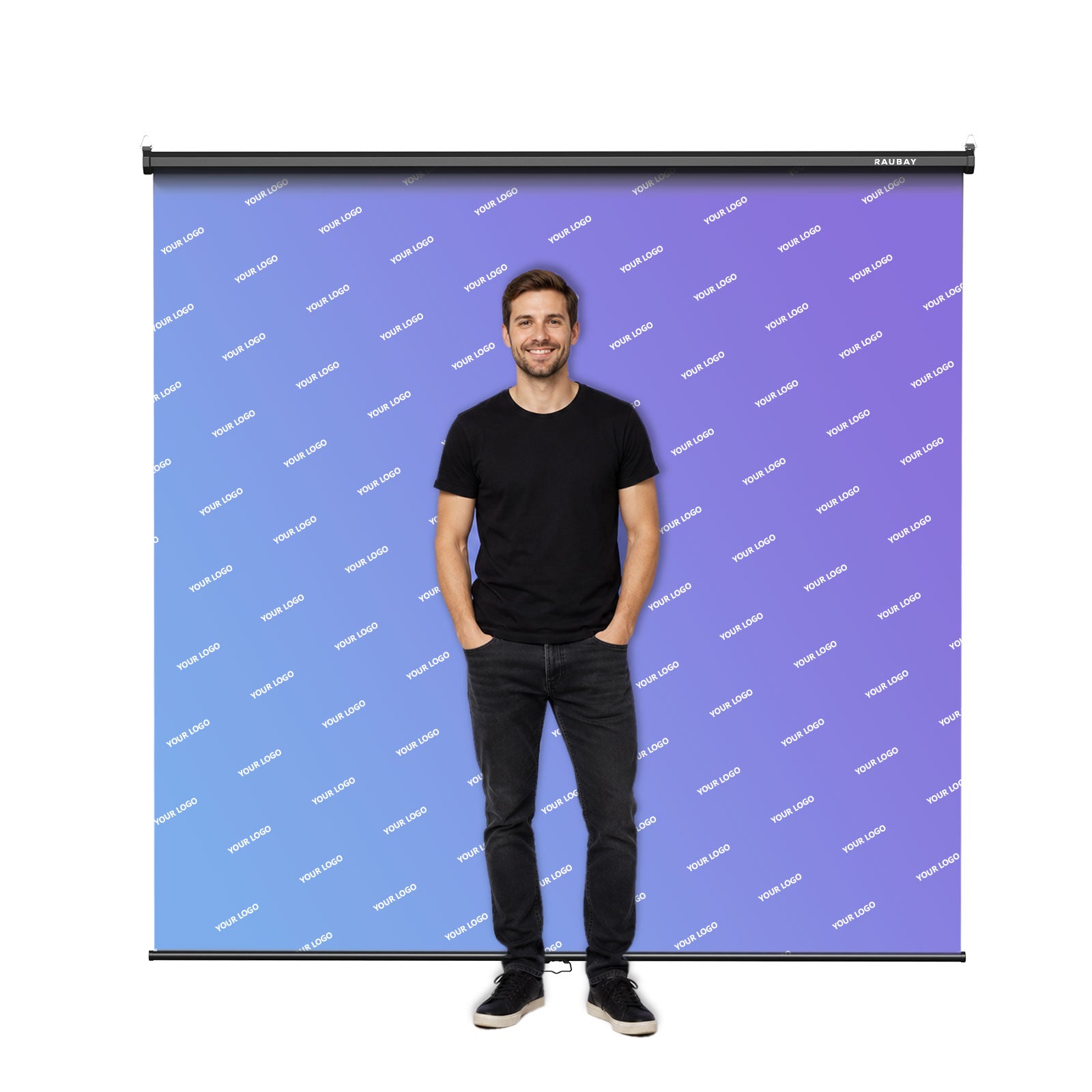 Customize Your Backdrop - 6.7′ x 7.2′ Pull Down Screen