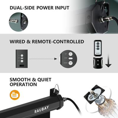 6.7′ x 7.2′ Motorized Pull Down Black Screen