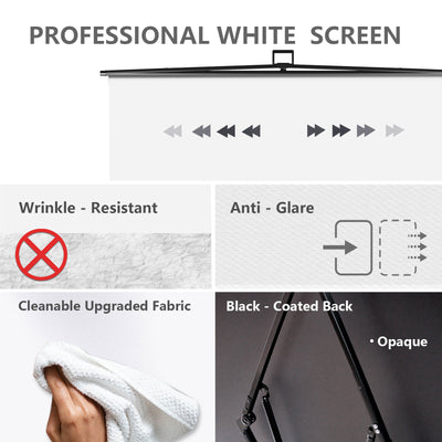 5′ x 6.9′ Collapsible White Screen