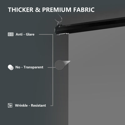 6.7′ x 7.2′ Motorized Pull Down Grey Screen