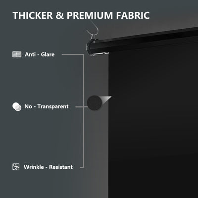 6.7′ x 7.2′ Motorized Pull Down Black Screen