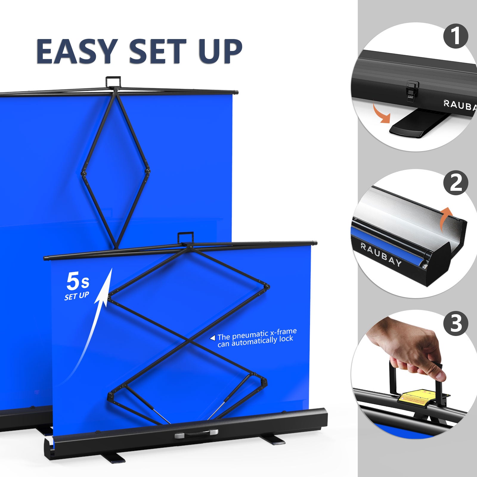 5′ x 6.9′ Collapsible Blue Screen