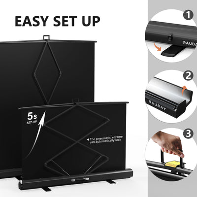 5′ x 6.9′ Collapsible Black Screen