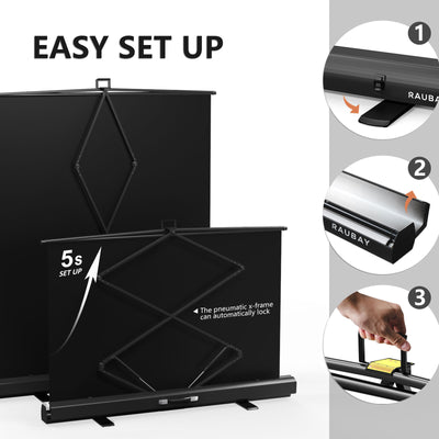 5′ x 6.9′ Collapsible White Screen