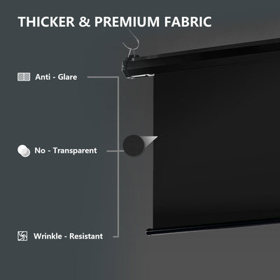 5′ x 7.2′ Motorized Pull Down Black Screen