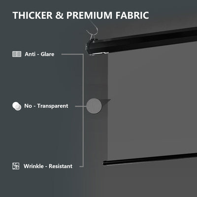 5′ x 7.2′ Motorized Pull Down Grey Screen