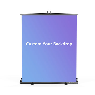 Custom Printed Logo Backdrop - 5′ x 6.9′ Collapsible Screen