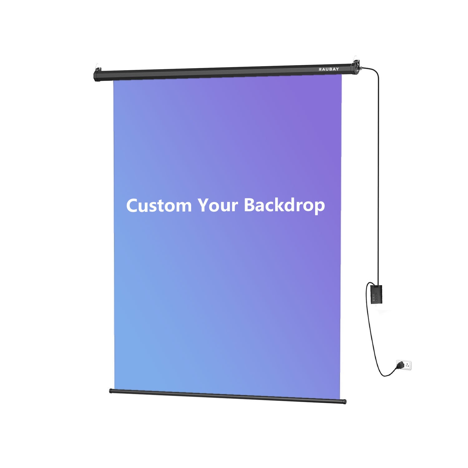 Customize Your Backdrop - 5′ x 7.2′ Motorized Pull Down Screen