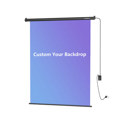 Customize Your Backdrop - 5′ x 7.2′ Motorized Pull Down Screen