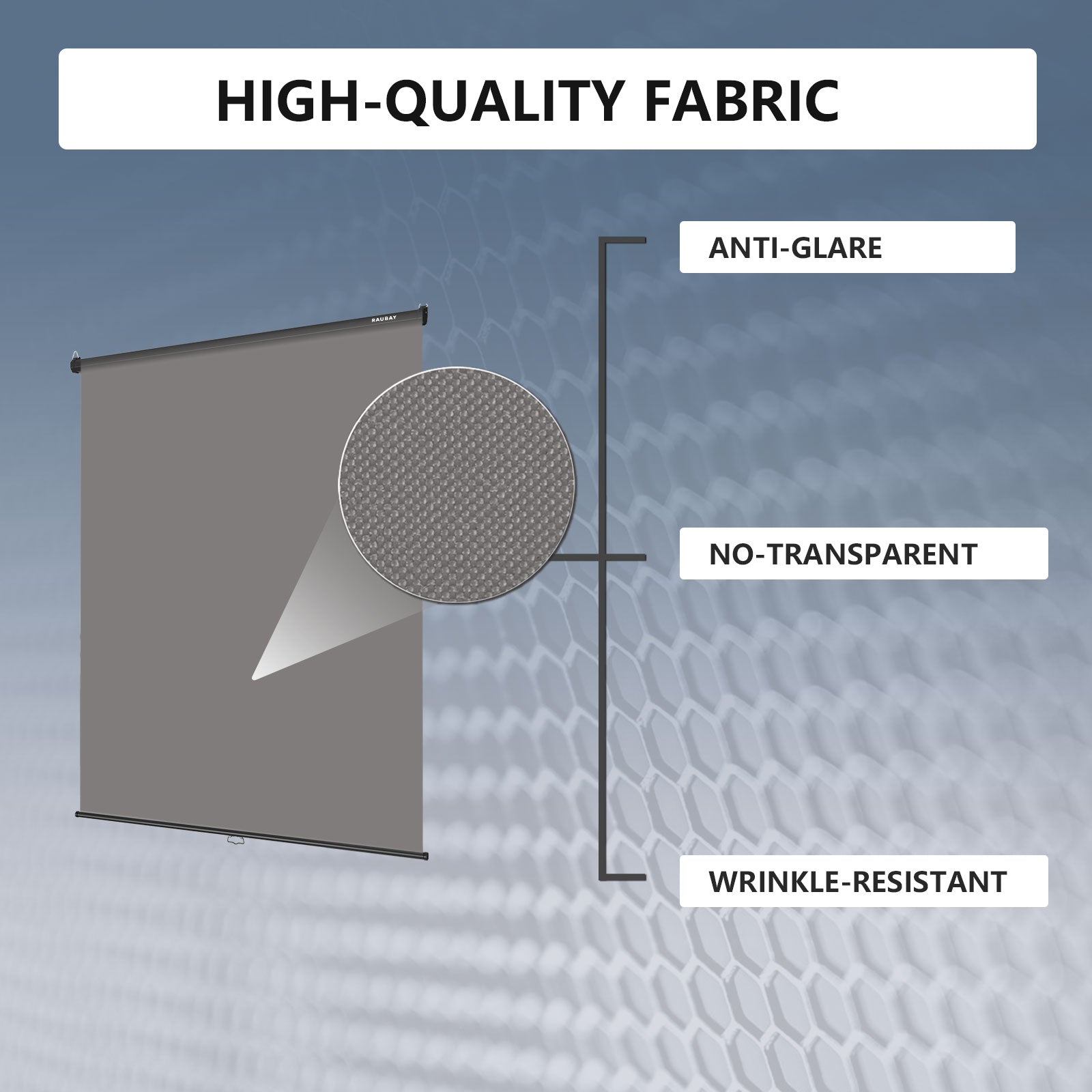 5′ x 7.2′ Pull Down Grey Screen