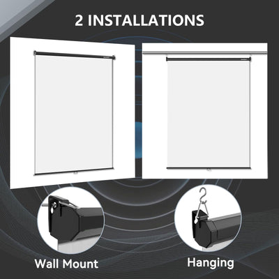 5′ x 7.2′ Pull Down White Screen