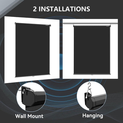 5′ x 7.2′ Pull Down Black Screen