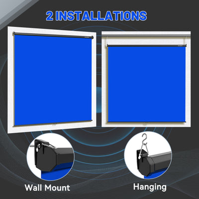 6.7′ x 7.2′ Pull Down Blue Screen