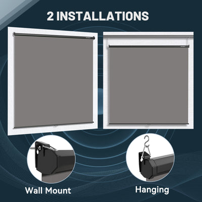 6.7′ x 7.2′ Pull Down Grey Screen