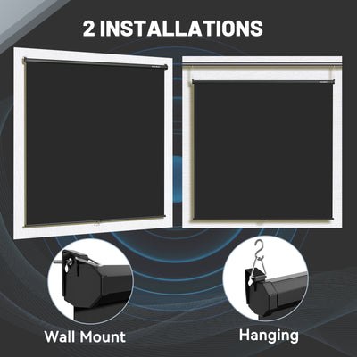 6.7′ x 7.2′ Pull Down Black Screen