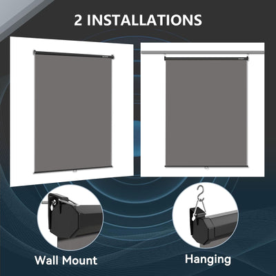 5′ x 7.2′ Pull Down Grey Screen
