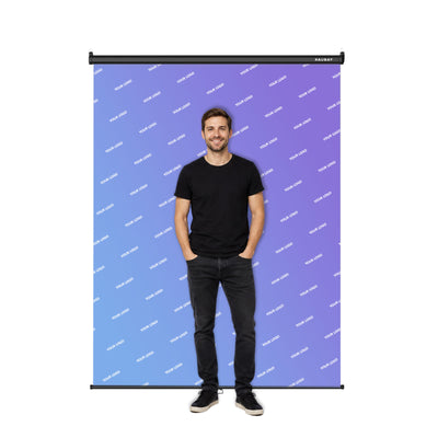 Customize Your Backdrop - 5′ x 7.2′ Pull Down Screen