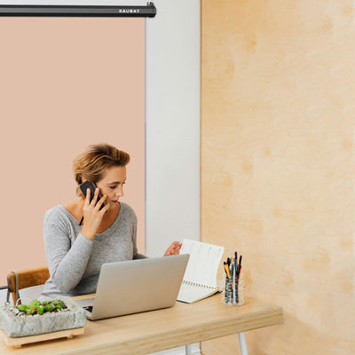 5′ x 7.2′ Pull Down Beige Screen