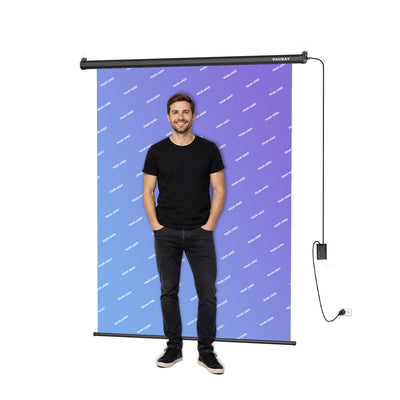 Customize Your Backdrop - 5′ x 7.2′ Motorized Pull Down Screen