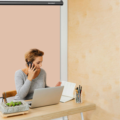 6.7′ x 7.2′ Pull Down Beige Screen
