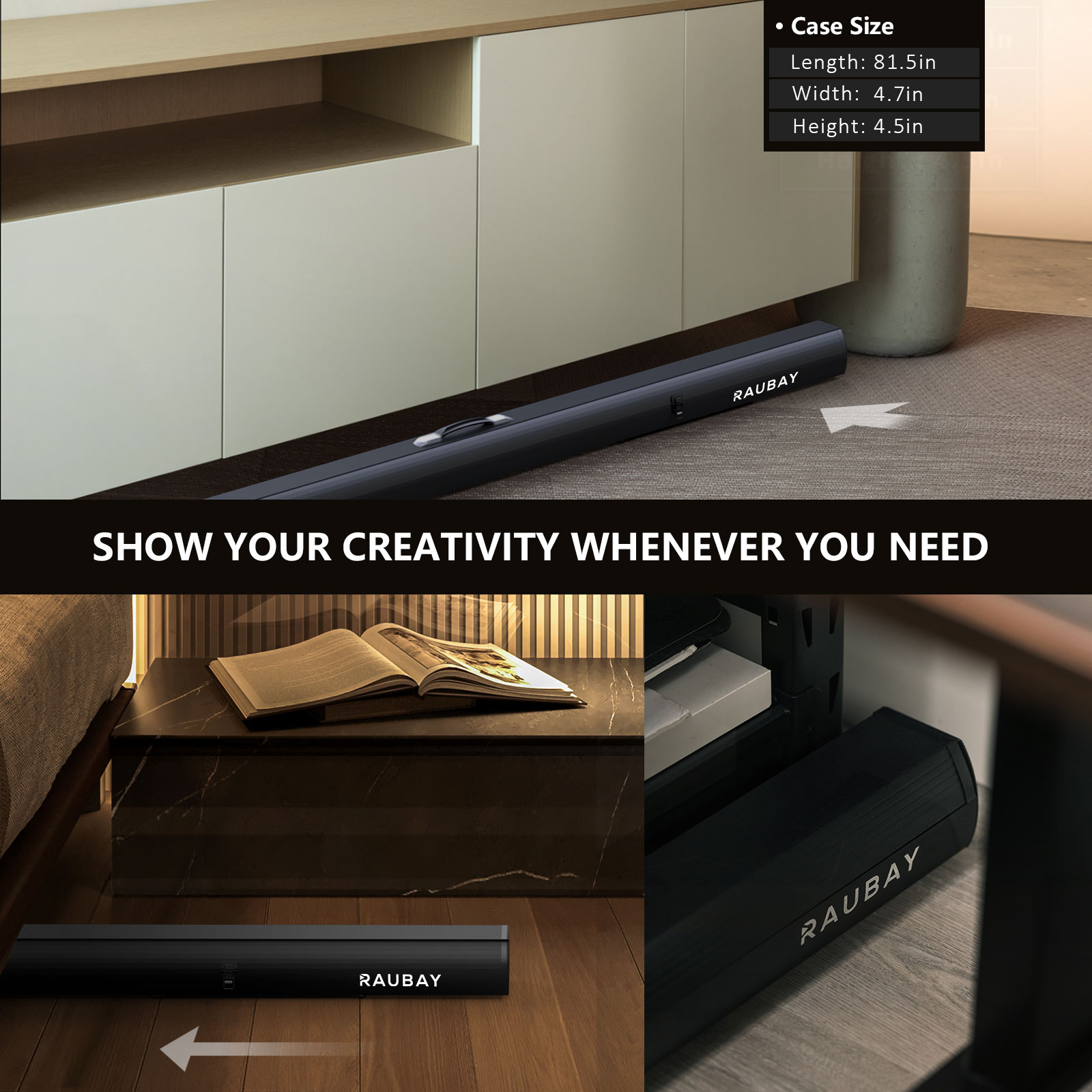 RAUBAY青い背景カーテン200cm×190cmポータブル折りたたみ式スタンド